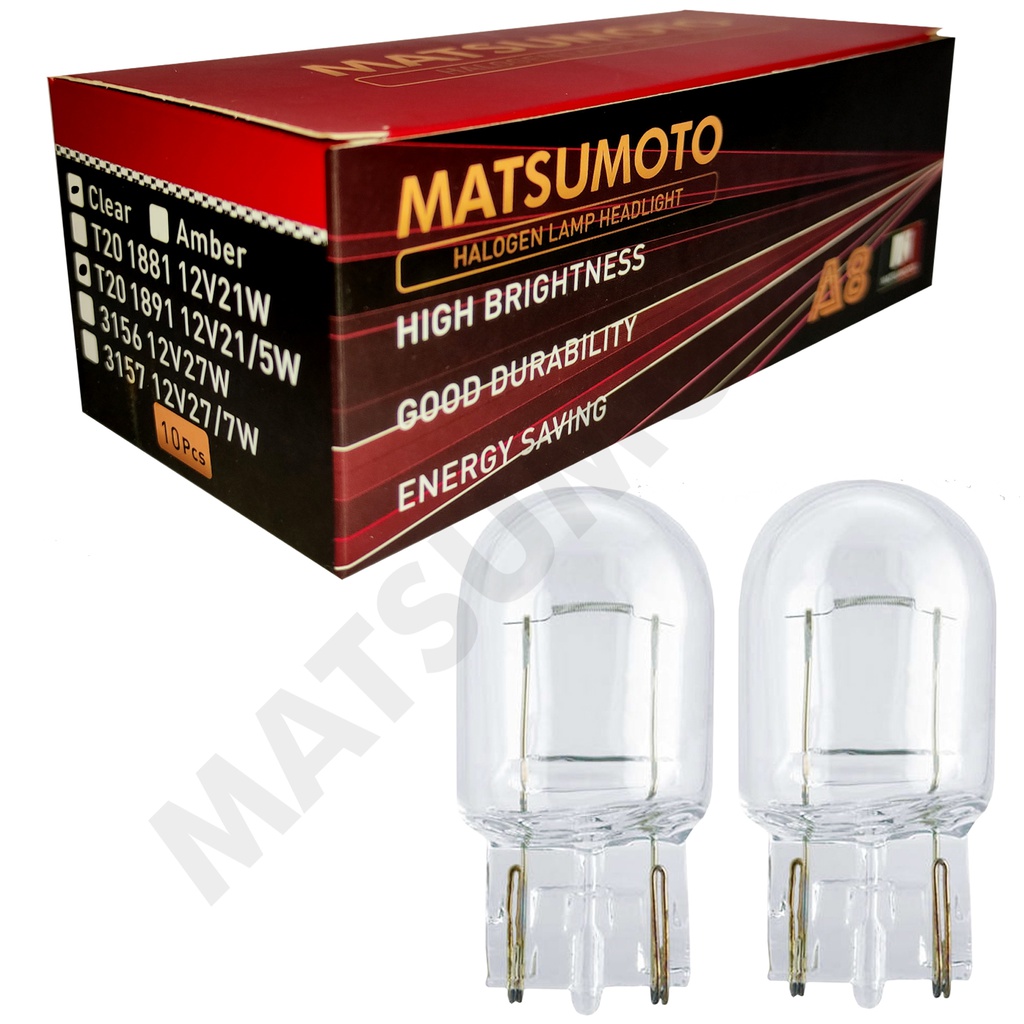 Ampolletas Halógenas T20 (W21/5W) 2 Contactos Clear