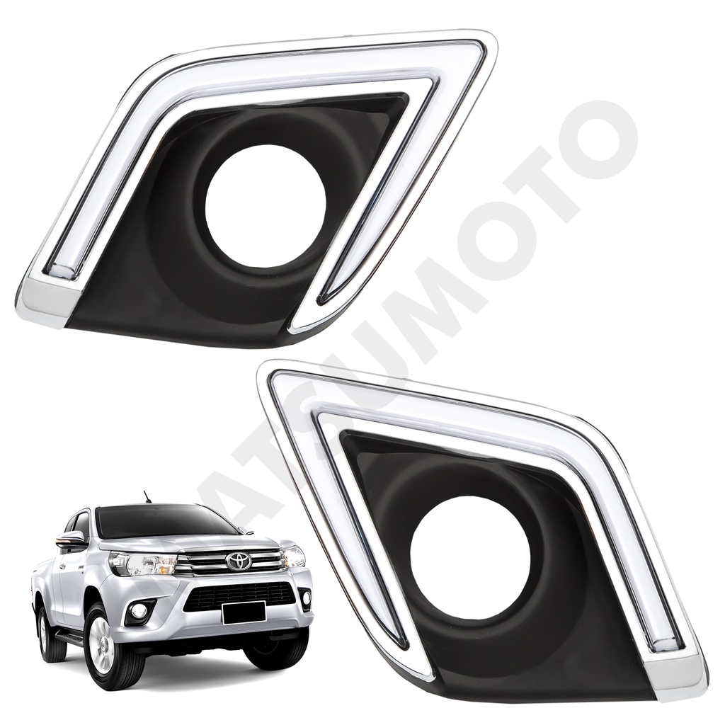 Kit DRL Biseles con Led Blanca - Luz Intermitente  Toyota Hilux Revo (2016-2020)