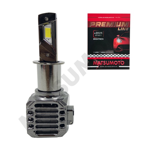 [V8 H3] Set Ampolletas X-MAX V8 LED microtecnología con disipador 14.000 lumenes