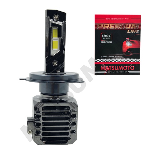 [V8 H4] Set Ampolletas X-MAX V8 LED microtecnología con disipador 14.000 lumenes