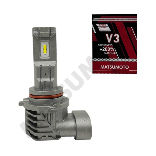 [V3 9005] Set ampolletas V3 microtecnología con disipador y turbo 6.000 lumenes