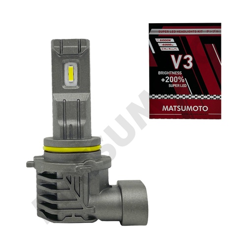[V3 9006] Set ampolletas V3 microtecnología con disipador y turbo 6.000 lumenes
