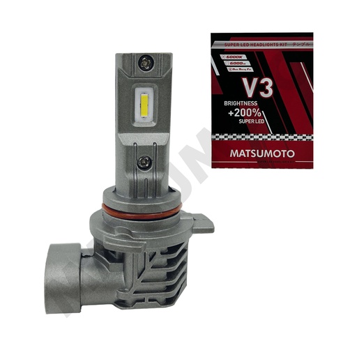 [V3 9012] Set ampolletas V3 microtecnología con disipador y turbo 6.000 lumenes