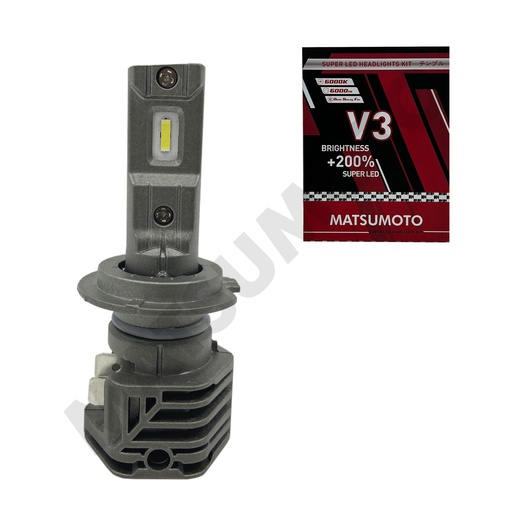 [V3 H7] Set ampolletas V3 microtecnología con disipador y turbo 6.000 lumenes