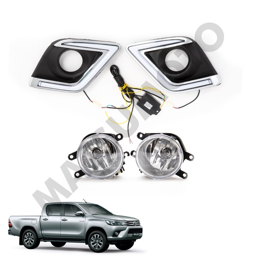 [SUP-K-HG-DHR] Super Kit Halogeno con DRL para Hilux Revo (2016-2020)