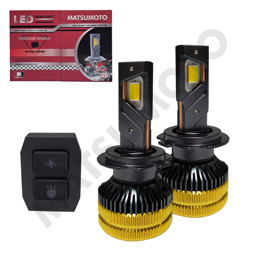 [H7-M32] H7 Set Ampolletas Super Led 18.000 lumenes bicolor 240w