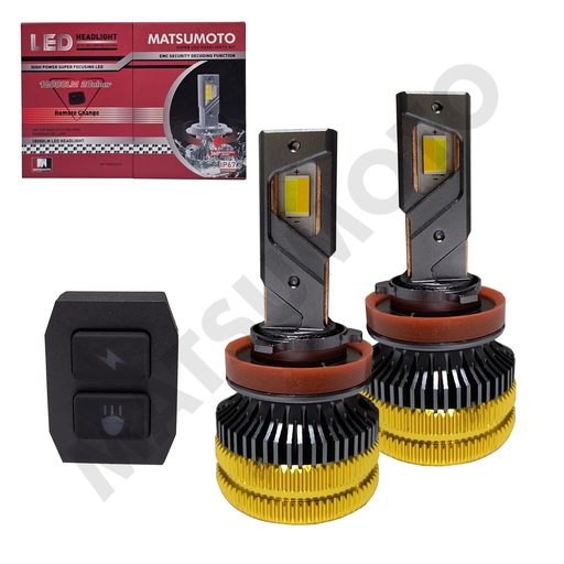 [H11-M32] H11 Set Ampolletas Super Led 18.000 lumenes bicolor 240w