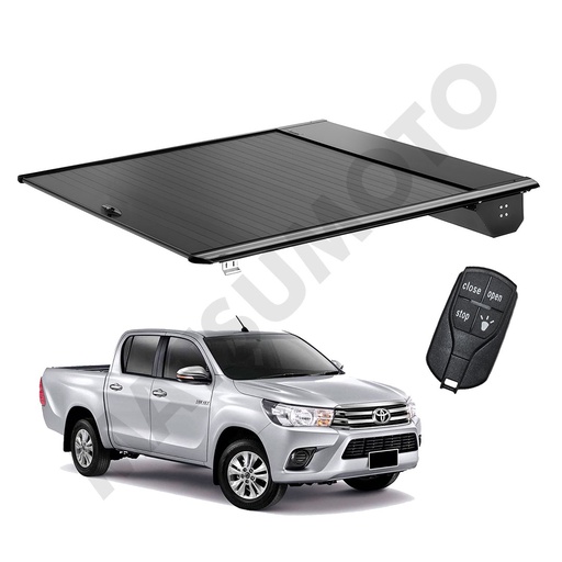 [ALUTC-E-TY-REV15] Cubierta Electrónica Retráctil Toyota Hilux Revo (2016-ON) / Aluminio