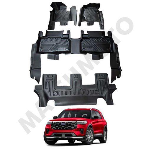 [KQD-1327 ] Set de Pisos Calce Perfecto Ford Explorer (2020-2024) 3 filas de asientos 5D