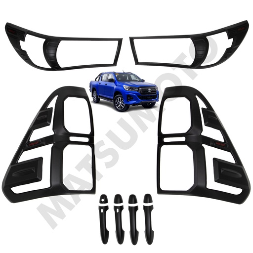 [KIT-3292BK] Kit Decorativo Exterior Black Edition para Toyota Hilux Revo (2016 - 2020)