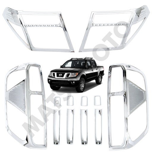 [KIT-3903CH] Kit Decorativo Exterior Cromo para Nissan Navara (2009 - 2015)