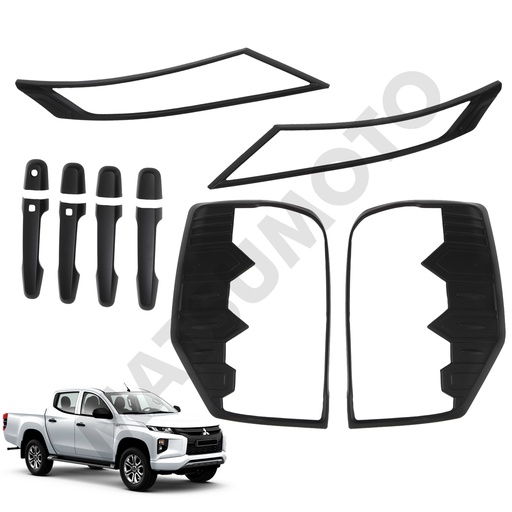 [KIT-5172BK] Kit Decorativo Exterior Black Edition para Mitsubishi L200 (2019 - 2022)