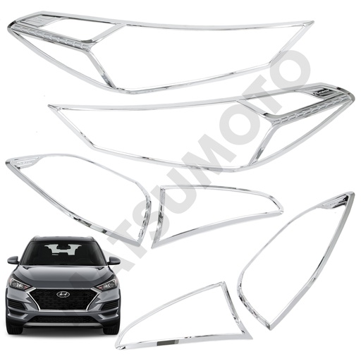 [KIT-5284CH] Kit Decorativo Exterior Cromo Hyundai Tucson (2019-2022) Sin manillas