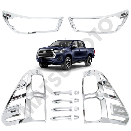 [KIT-5286A/CH] Kit Decorativo Exterior Cromo para Toyota Hilux Revo / Rocco (2016 - 2020)