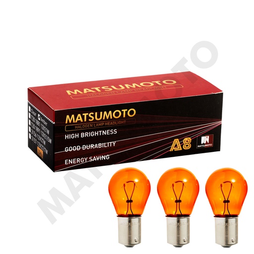 [1141 AMBER-Multifuncional] Ampolletas Halógenas 1141 (P21W BA15s) Amber