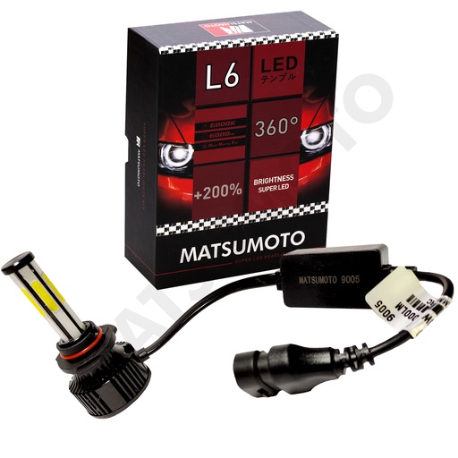 [9005-L6] Set de Ampolletas LED L6 9005 6000lm (HB3) 360 Grados