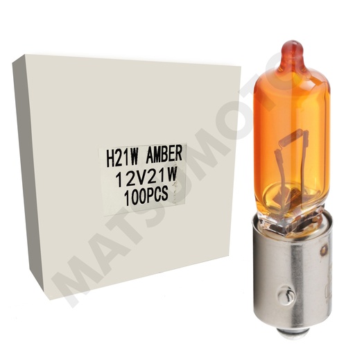 [AMP-H21W-AMBER] Ampolleta H21W Halógeno 