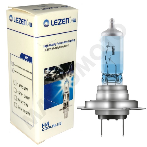 [AMP-H4-COOLBLUE] Set de Ampolletas Halógenas F9R H4 Coolblue Lezen