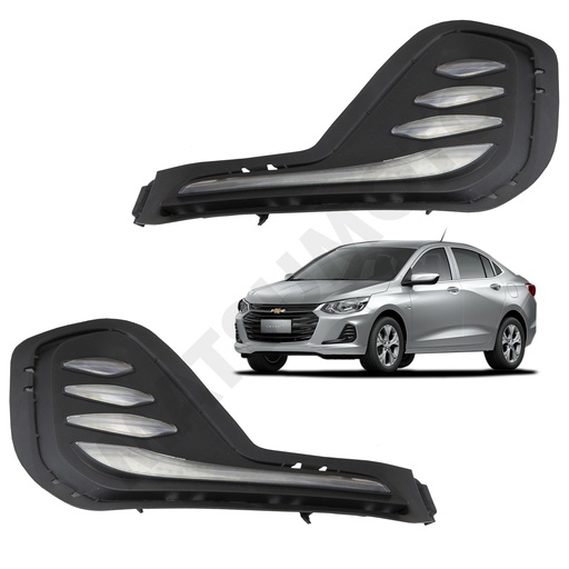 [CV-OX20] Kit DRL Biseles con Led Blanca - Luz Intermitente  Chevrolet Onix (2020)