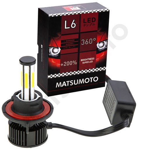 [H13-L6] Set de Ampolletas LED L6 H13 6000lm 360 Grados