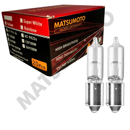 [H21W CLEAN-Multifuncional] Ampolletas Halógenas H21W (BAY9s) Clear