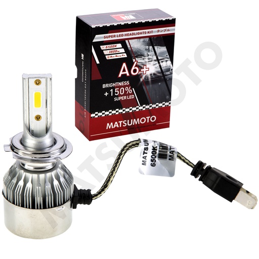 [H7-A6+] Set de Ampolletas LED A6+ H7 3800lm (H7/H18)
