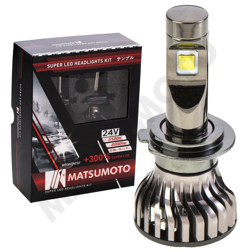 [H7-L22-24V] KIT Ampolletas Turbo Led  H7 16000Lm  L22 24V