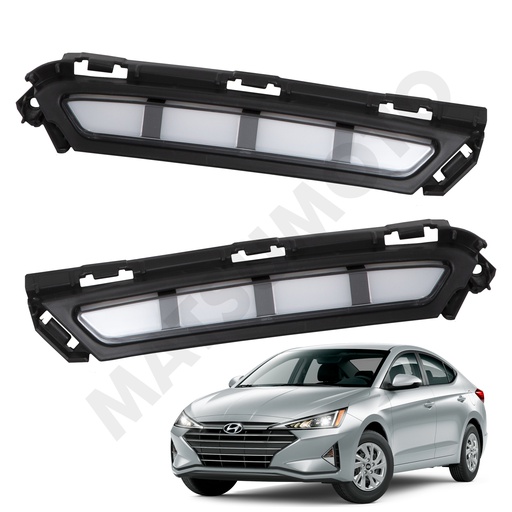 [HY-ELT19] Kit DRL Biseles con Led Blanca - Luz Intermitente  Hyundai Elantra (2019 - 2021)