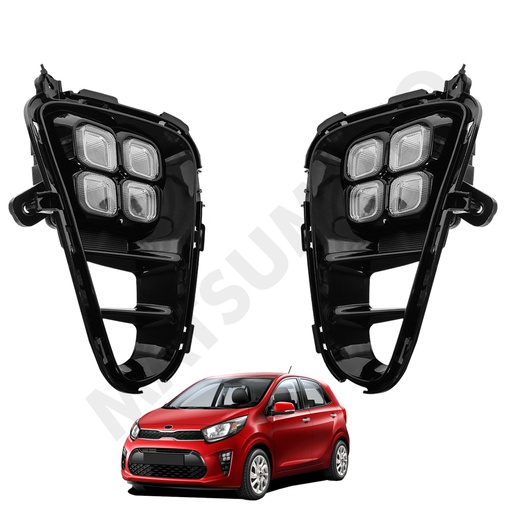 [KA-PC17] Kit DRL Biseles con Led Blanca - Luz Intermitente  Kia Morning (2017-2022)