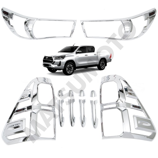 [KIT-3292CH] Kit Decorativo Exterior Cromo para Toyota Hilux Revo (2016-2020)