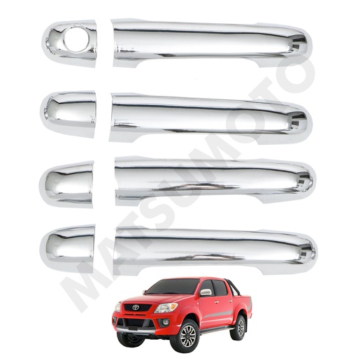 [KQD-3181CH-2] Set Cubre Manillas Cromo Toyota Hilux (2006-2010)