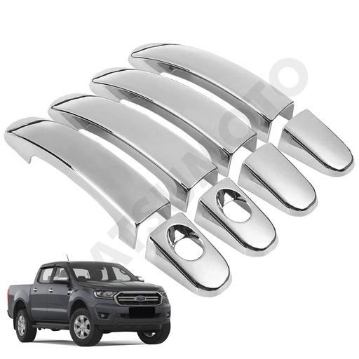 [KQD-3342CH-2] Set Cubre Manillas Ford Ranger (2017-2019) Cromo