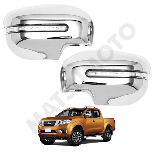 [KQD-3910CH-LED] Cubre Retrovisor Nissan NP300 Navara (2016-2021) Cromo