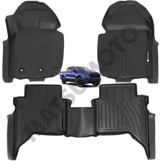 [KQD-4106 2/3] Set Pisos Rigidos Tipo Bandeja Ford Ranger (2013-2019)