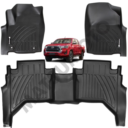 [KQD-4108-2-3] Set Pisos Rigidos Tipo Bandeja Toyota Hilux Revo (2016-2020)