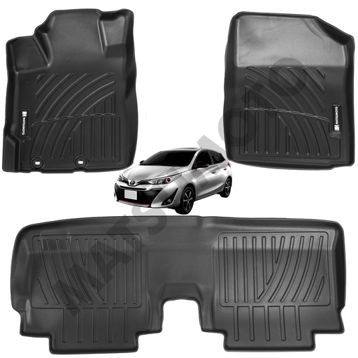 [KQD-4113BK] Set de Pisos Rígidos Tipo Bandeja Toyota Yaris (2018-2021)