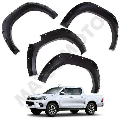 [KQD-7001] Kit Extensiones de Tapa Barro Versión Offroad Toyota Hilux Revo SR (2016-2020)