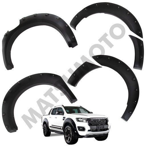 [KQD-7008] Kit Extensiones de Tapa Barro Versión Offroad Ford Ranger (2013-2018)