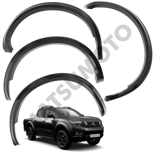 [KQD-7205BK] Kit Extensiones de Tapa Barro Slim Fender Nissan NP300 Navara (2016-2021)