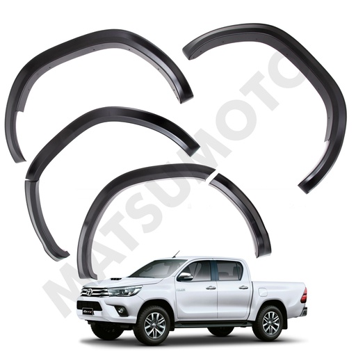 [KQD-7208] Kit Extensiones de Tapa Barro Slim Fender Toyota Hilux Revo SR (2016-2020)
