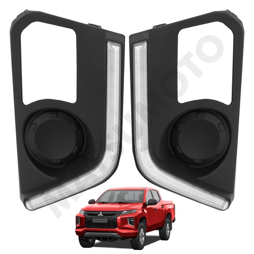 [MS-L20019] Kit DRL Biseles con Led Blanca - Luz Intermitente  Mitsubishi L200 Work (2019 - 2020)