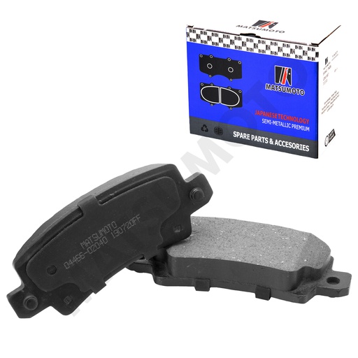 [SM-04466-02040] M745 Pastillas de Freno Semi-metálica Traseras Toyota Corolla Brasil (2001-2008)