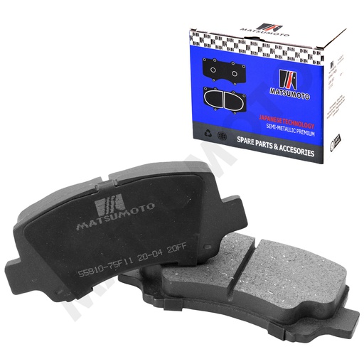 [SM-55810-75F11] M673 Pastillas de Freno Semi-metálica Delanteras Suzuki / Chery / Changan / Dongfeng