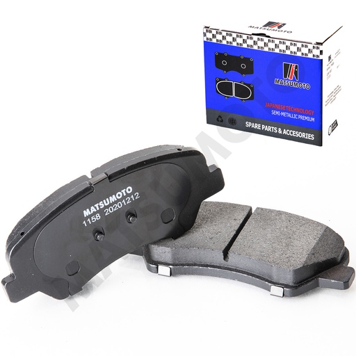 [SM-58101-1RA00] M1158 Pastillas de Freno Semi-metálica Delanteras Hyundai Accent / Kia Rio / Geely