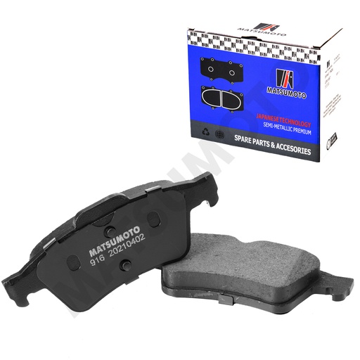 [SM-BPYK-26-48ZB] M916 Pastillas de Freno Semi-metálica Traseras Citroen / Mazda / Opel / Peugeot / Volvo