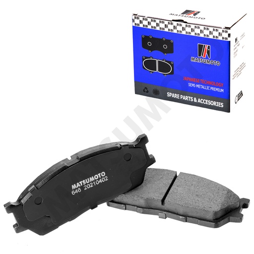 [SM-D1515] M646 Pastillas de Freno Semi-metálica Delanteras Kia Rio (2000-2005)