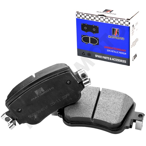 [SM-D1779] M1449 Pastillas de Freno Semi-metálica Traseras Audi / Volkswagen