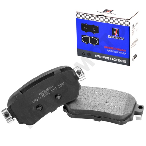 [SM-D4060-4EA0B] M1335 - Pastillas de Freno Semi-metálica Traseras Nissan Qashqai J11 / Renault Kadjar