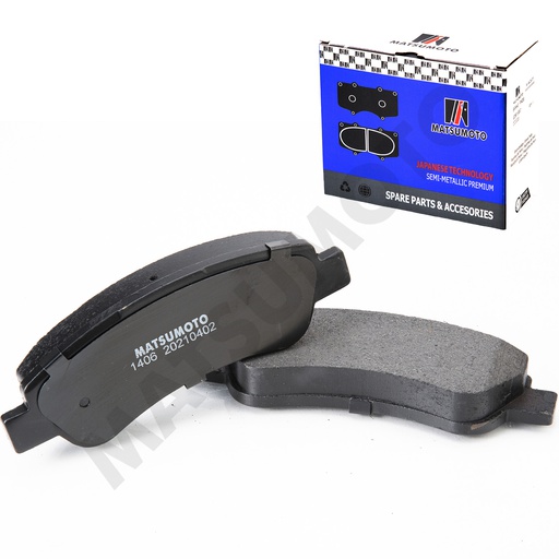 [SM-GDB2068] M1406 Pastillas de Freno Semi-metálica Traseras Citroen / Fiat / Peugeot