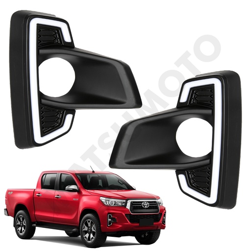 [TY-ROC19] Kit DRL Biseles con Led Blanca - Luz Intermitente  Toyota Hilux Rocco (2019 - 2021)